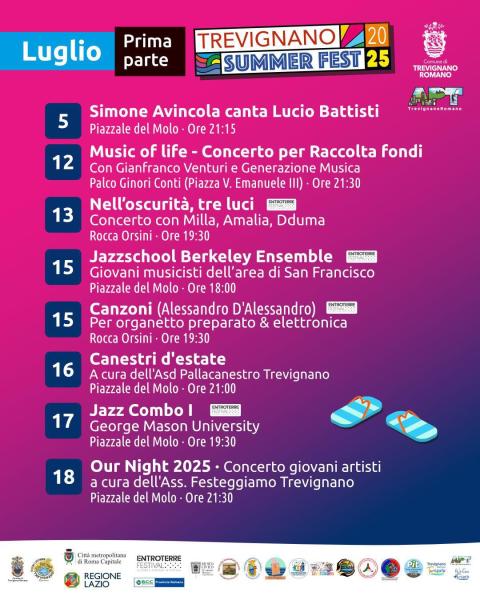 programma luglio 1
