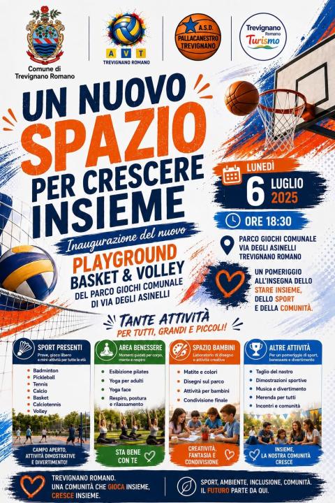 inaugurazione playground basket e volley