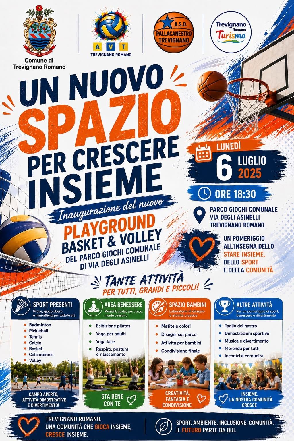 inaugurazione playground basket e volley